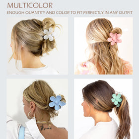 JANFUN matte clips laid flat, color assortment visible for outfit matching