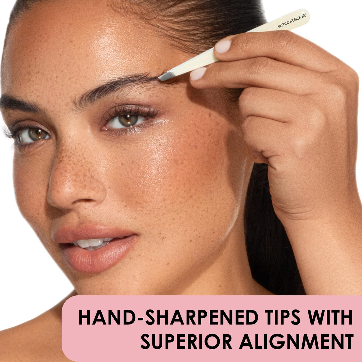 JAPONESQUE pointed tip close-up revealing fine handcrafted edge for precise hair removal