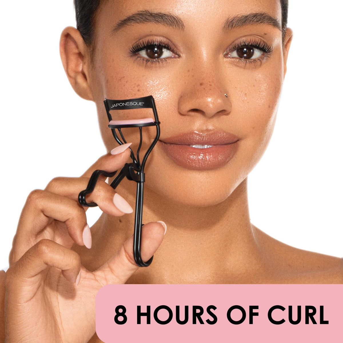 JAPONESQUE product packaging and label indicating professional-grade lash curler features