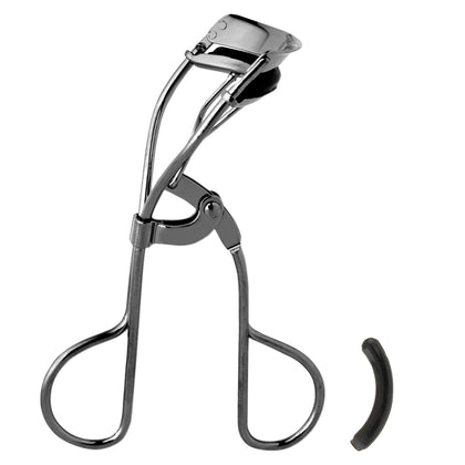JAPONESQUE front view of gunmetal curler showing high-arch design and precision.
