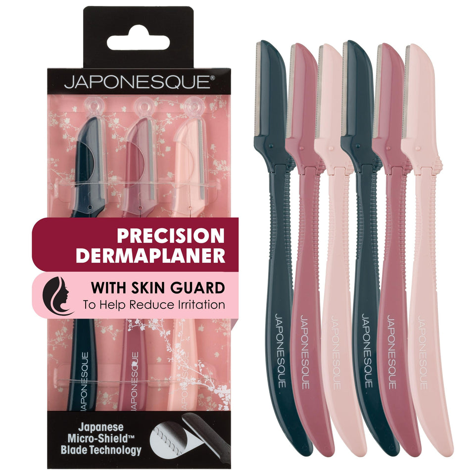 JAPONESQUE front packaging showing the dermaplaner kit and contents for easy selection