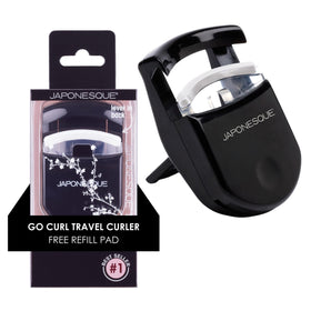JAPONESQUE front view of travel curler showing compact design and portability