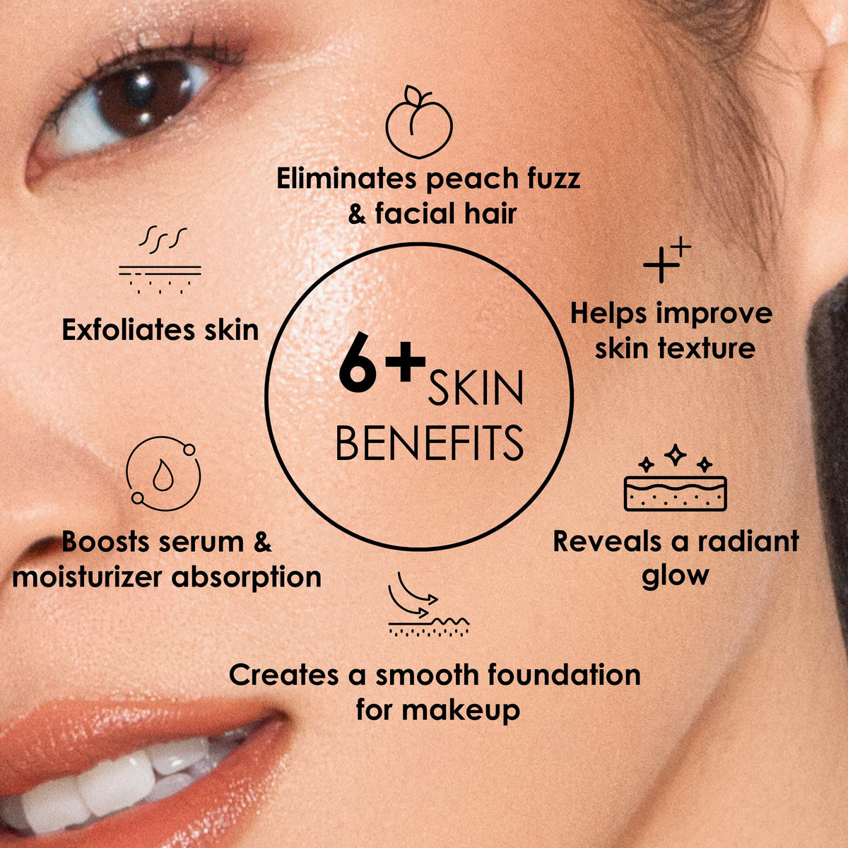 JAPONESQUE dermaplaner on bathroom vanity in lifestyle scene for daily routine use