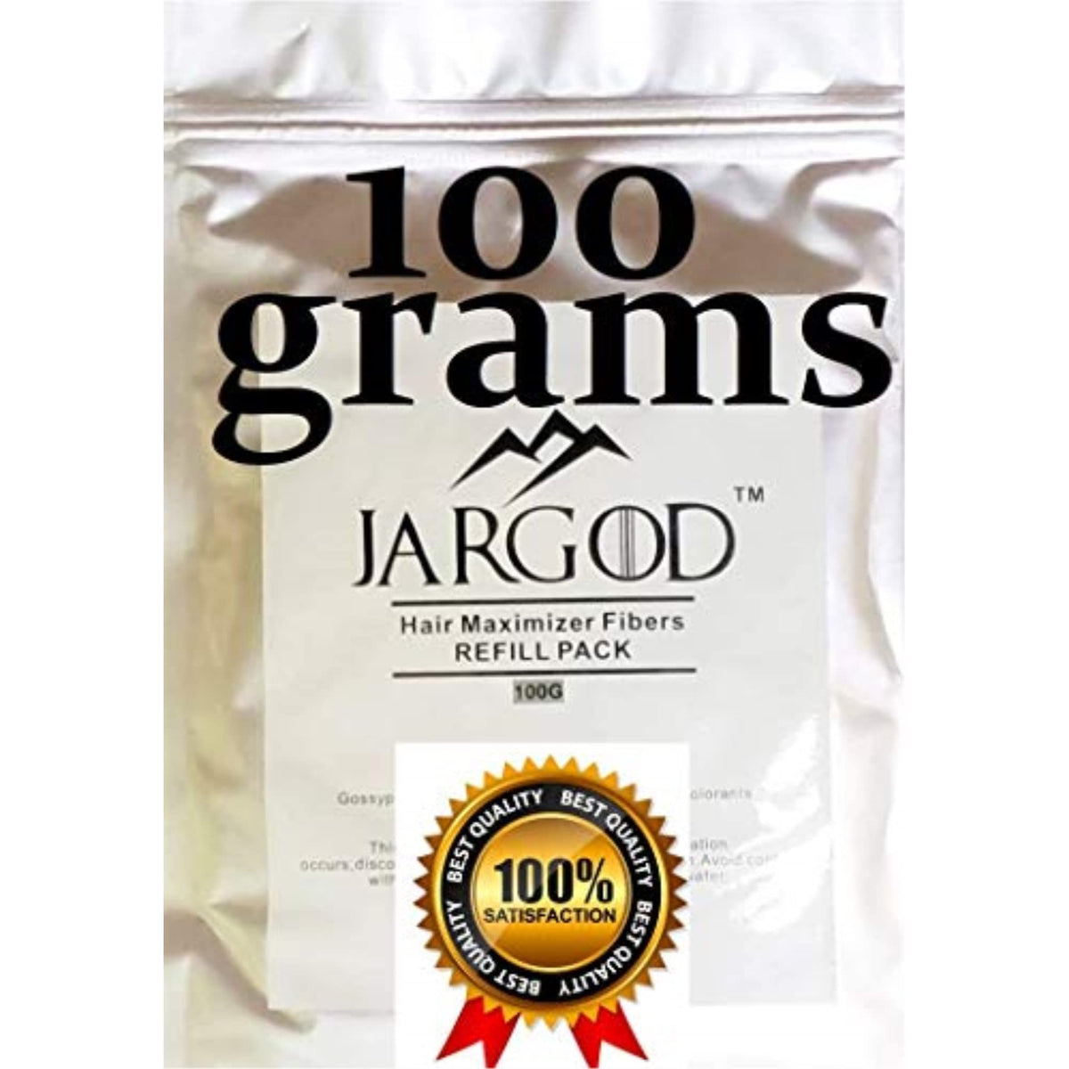 JARGOD fibers applied close-up at hairline, natural blend and fuller appearance benefit