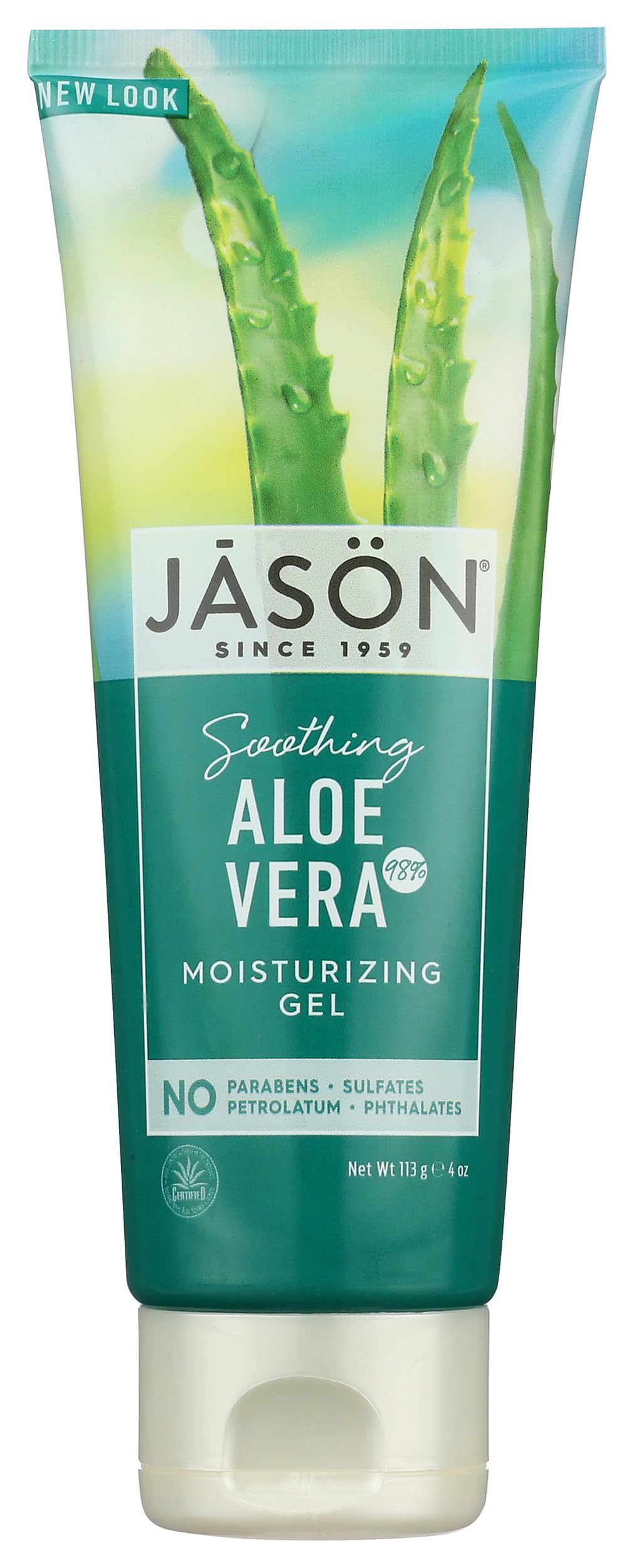 Jason aloe gel front packaging showing tube and branding for quick identification and trust