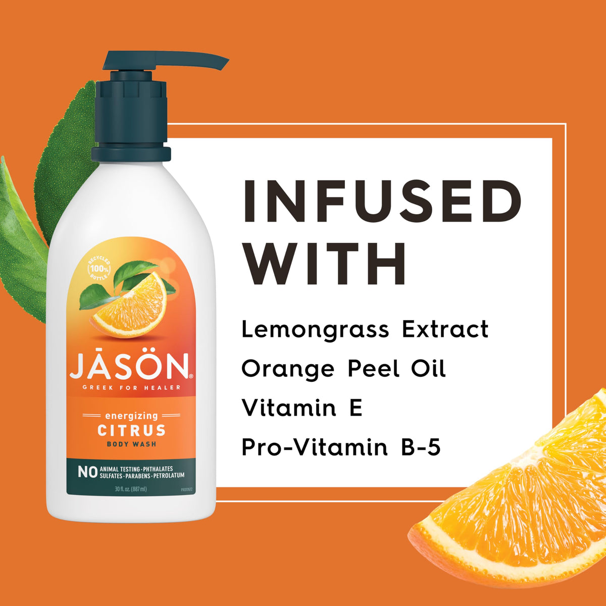 JASON ingredients label showing key botanicals and vitamin benefits