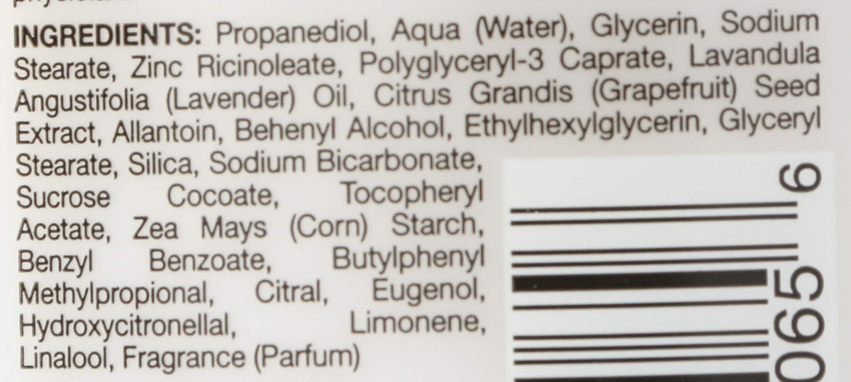 JASON ingredients label showing natural extracts and aluminum-free formula benefit