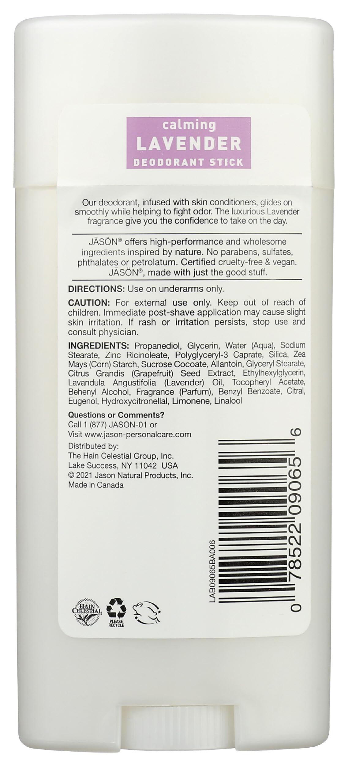 JASON close-up of deodorant texture highlighting smooth application benefit