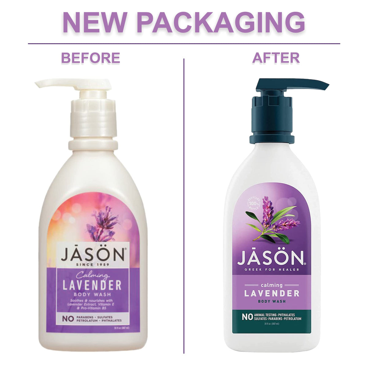JASON label close-up highlighting botanicals and clean-ingredients benefit