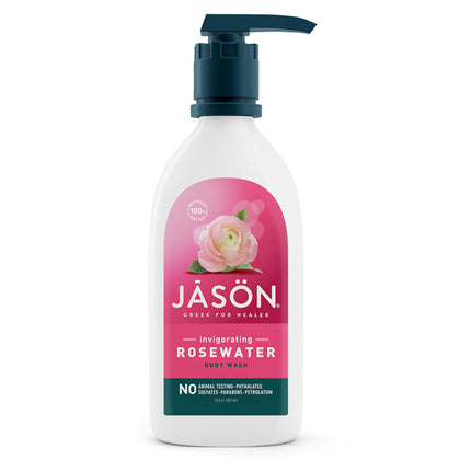 JASON front packaging showing bottle and rosewater scent for refreshed skin