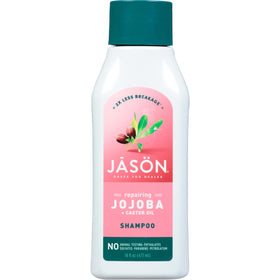 JASON shampoo front label showing product name and 16 oz size, clarity for shoppers
