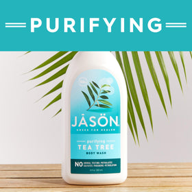 JASON bottle placed on bathroom shelf depicting lifestyle use and eco-conscious packaging