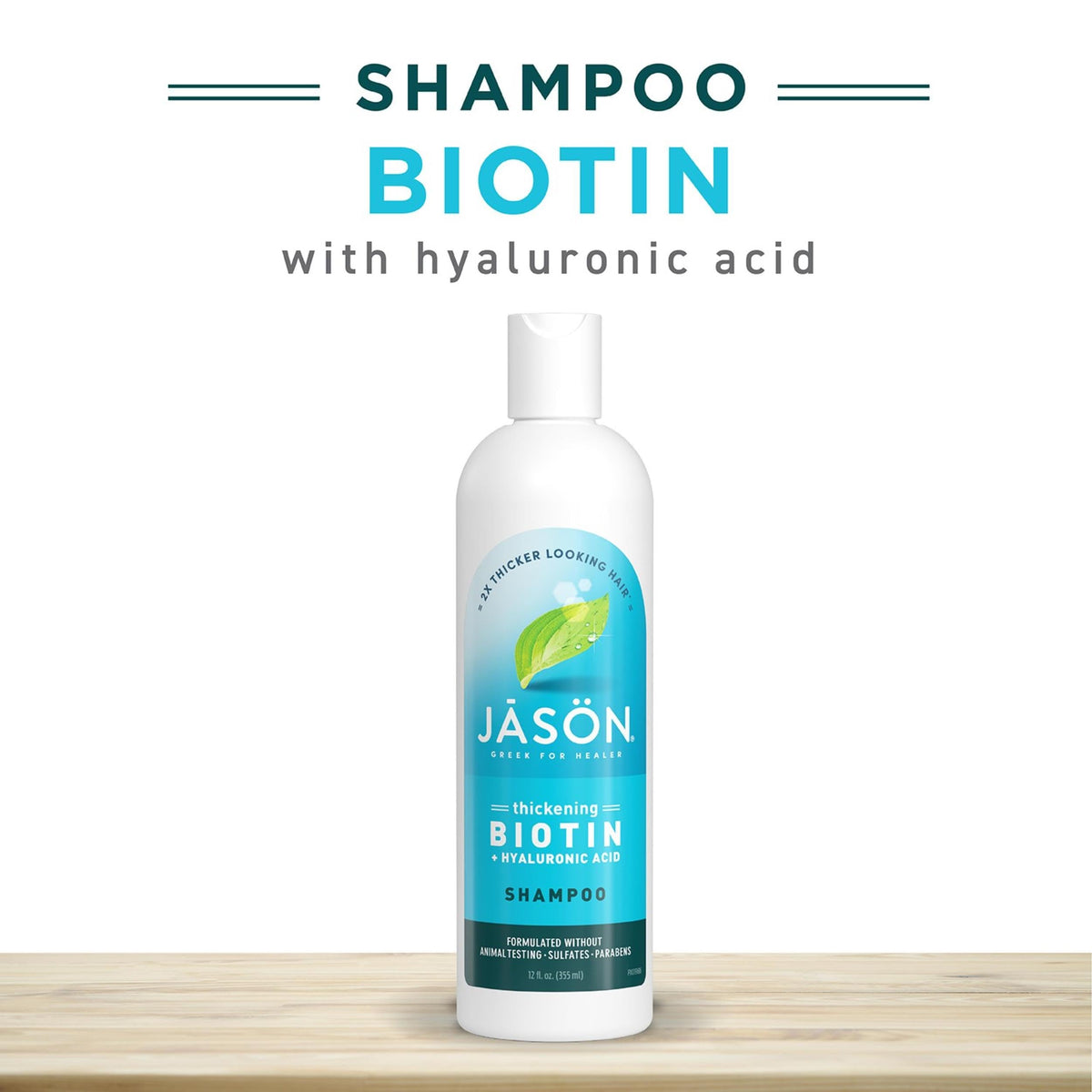 JASON bottle held in hand to show size and portability, useful for travel and everyday use