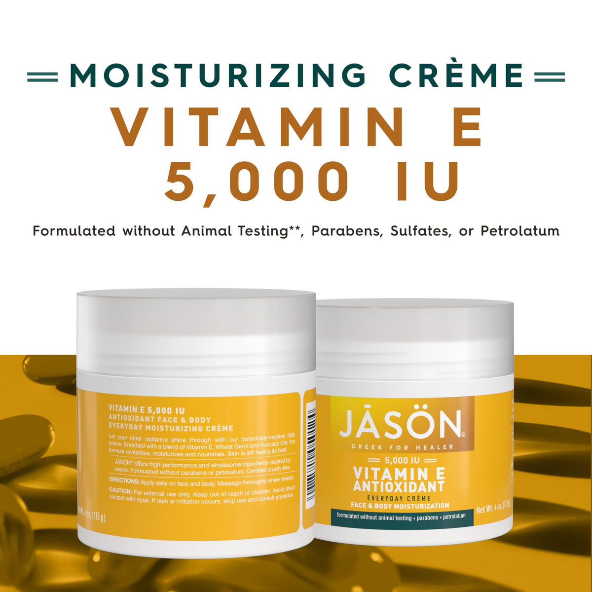 JASON open jar displaying cream texture and smooth consistency for easy application