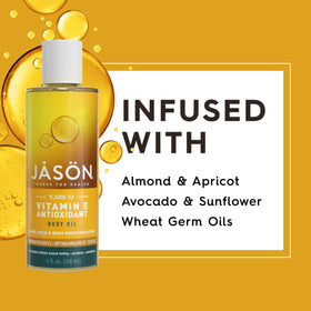 JASON oil in hand being applied to skin for quick hydration benefit