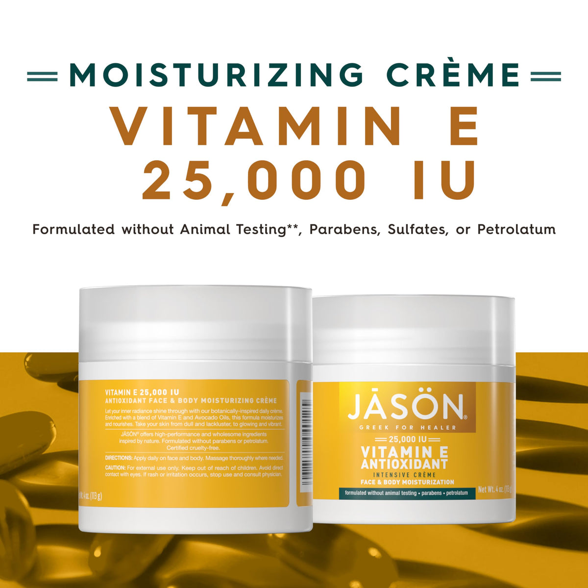 JASON open crème close-up showing smooth texture for intense moisturization