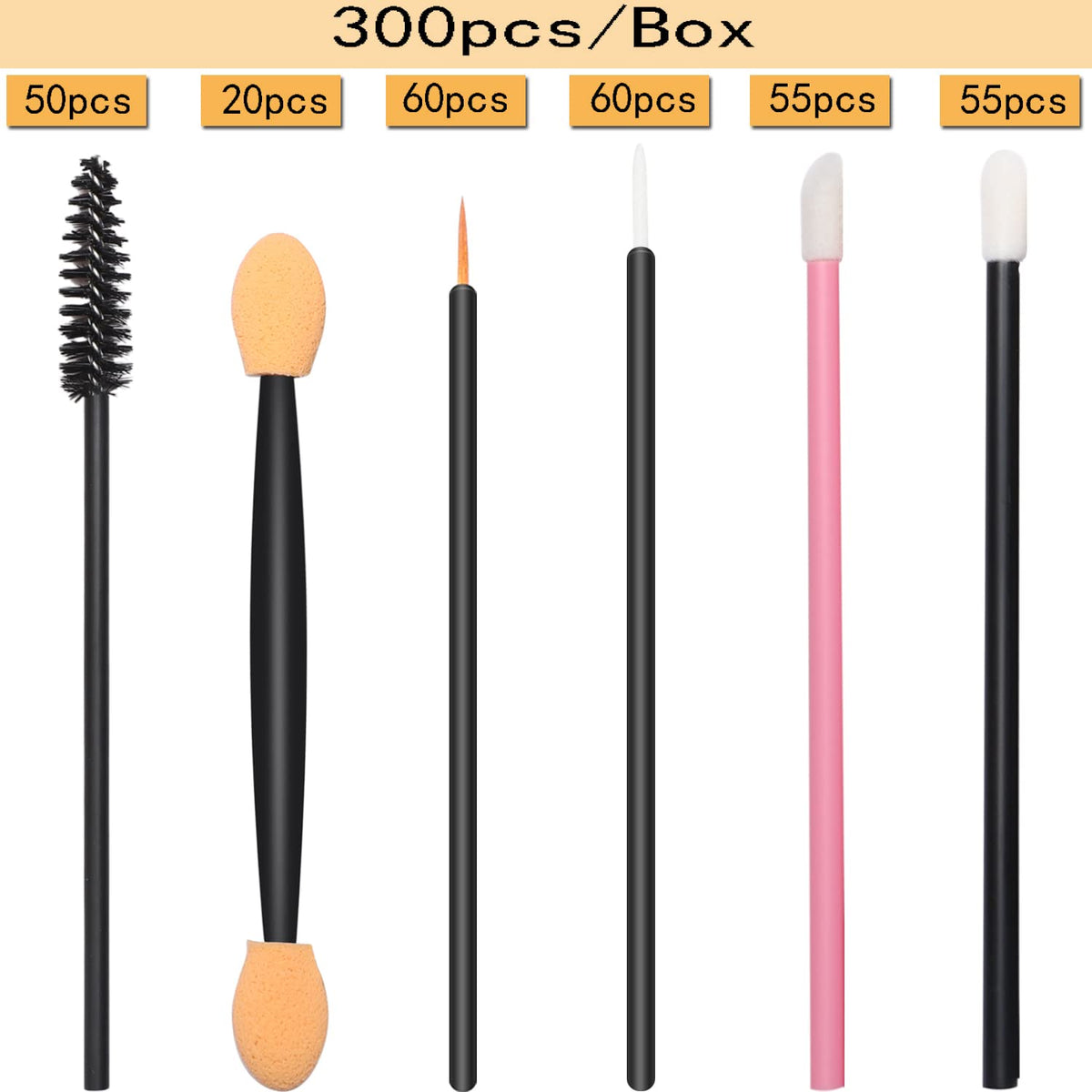 JASSINS mascara brush close-up showing bendable wire core for precise lash shaping