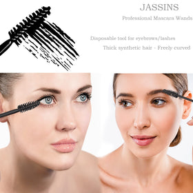 JASSINS large and small eyeliner brushes showing soft tips for accurate liner control