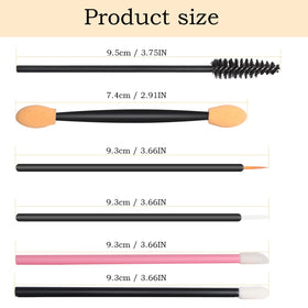 JASSINS pink and black lip applicators detail showing hygienic lipstick application testing