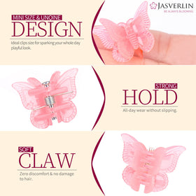 JASVERLIN clip securing side-swept bangs adding playful retro styling benefit