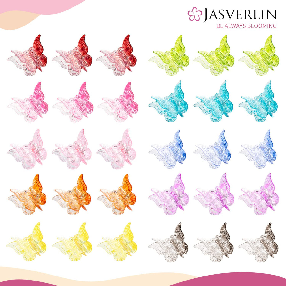JASVERLIN gradient color array of ten hues displayed together for easy mix-and-match