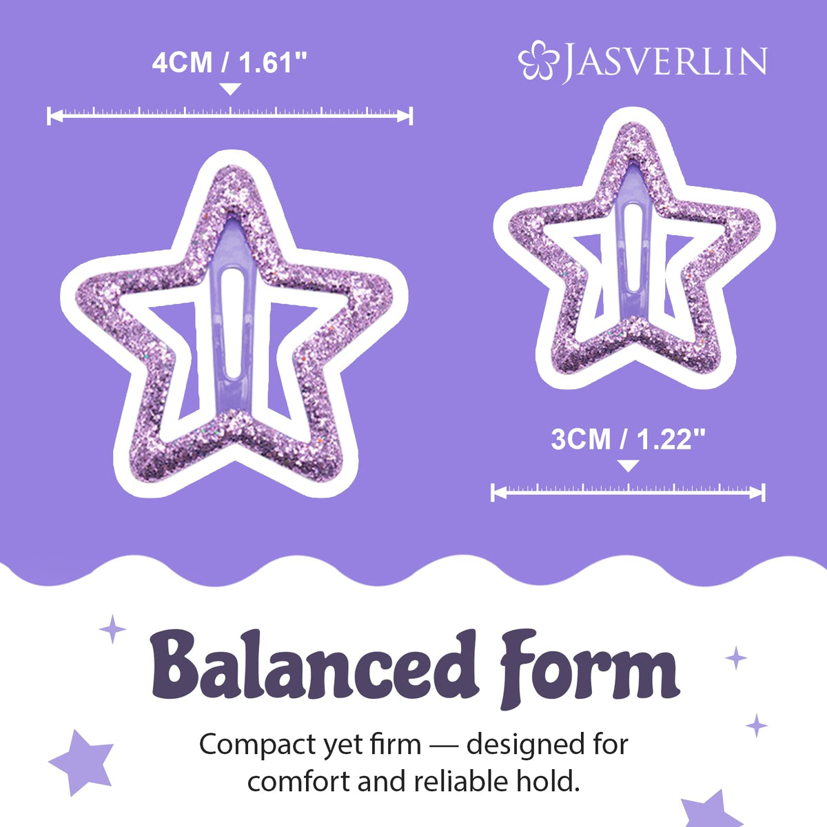 JASVERLIN 36 clips spread on surface showing assortment for mixing and matching