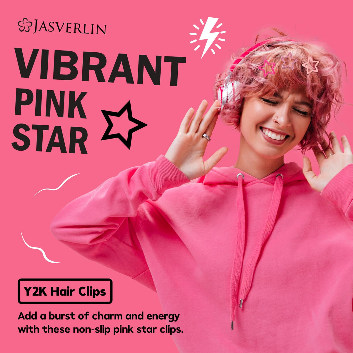 JASVERLIN small and large star clips side-by-side showing size options for styling
