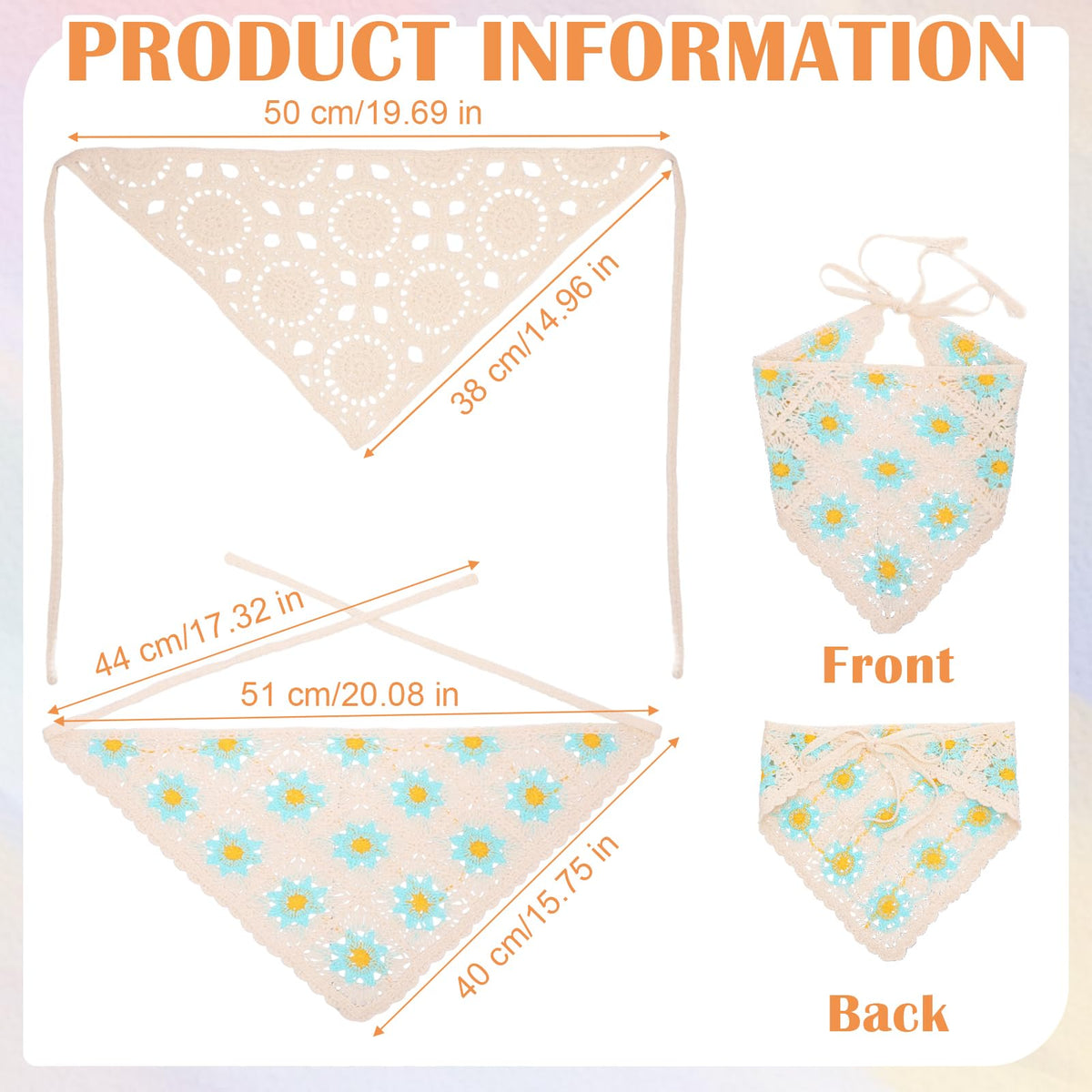 JATEBI six-piece bandana set laid flat, offers variety and gift-ready appeal