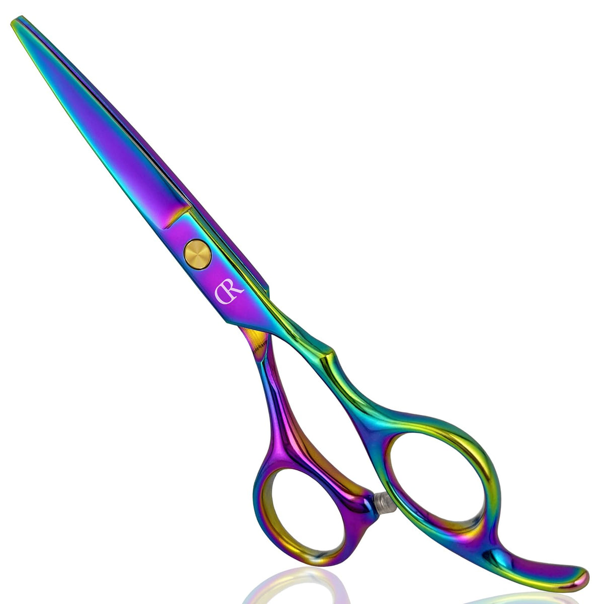 JAVENPROLIU front view of 6.5 inch shears showing sleek polished finish and balance