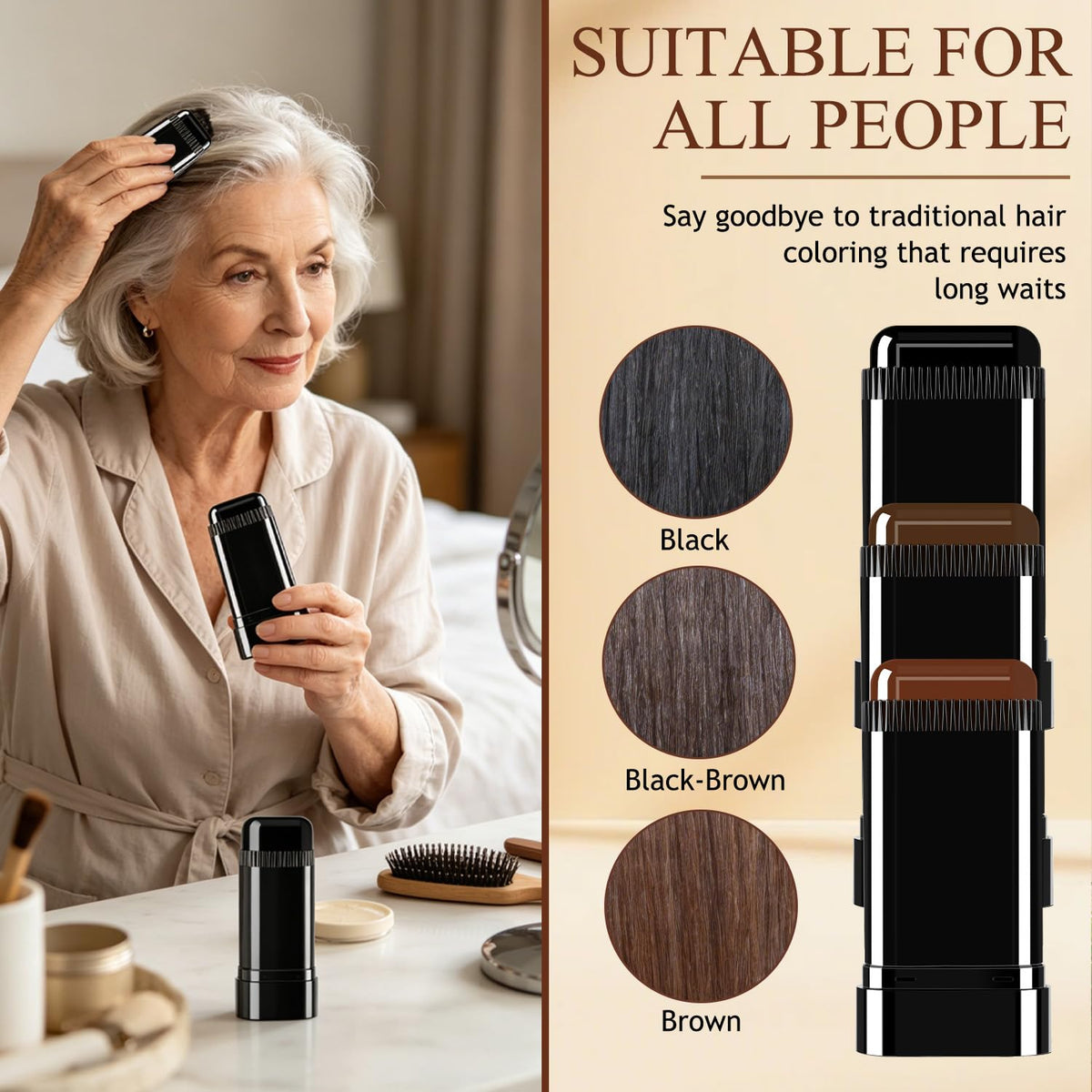 Javpav in use covering roots at part line for instant natural finish