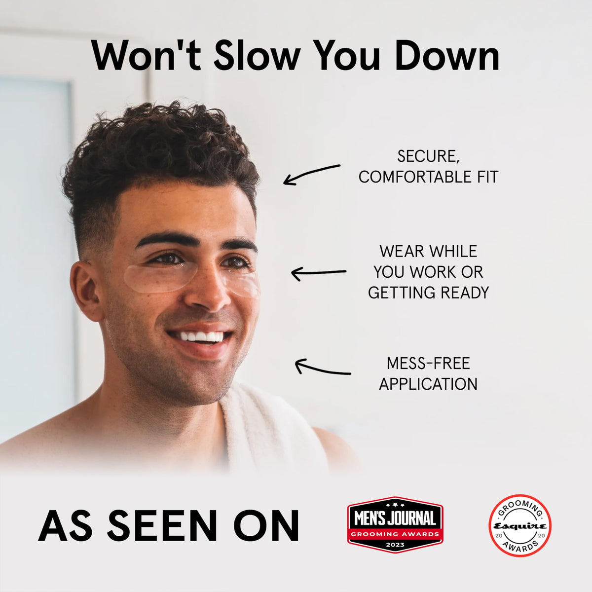 JAXON LANE under-eye area after use showing reduced puffiness benefit: refreshed look