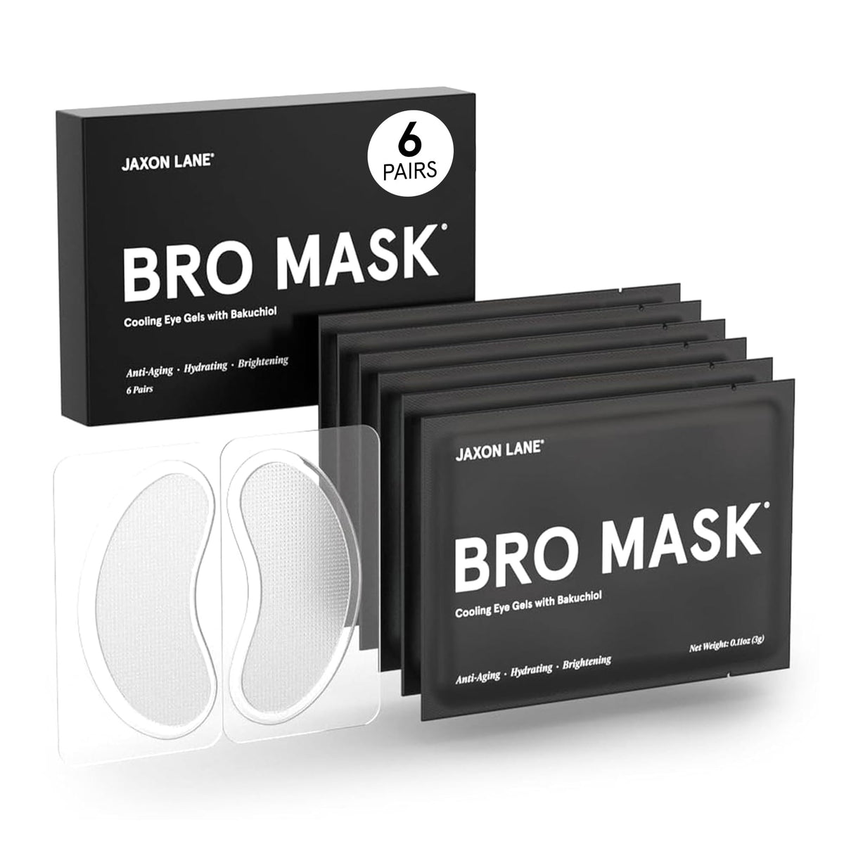 JAXON LANE front packaging showing six sealed pairs and clean branding benefit: clear storage