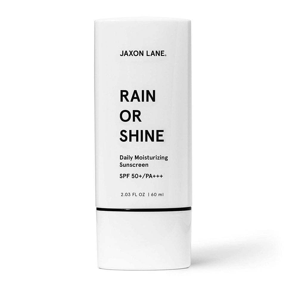 JAXON LANE front tube showing SPF 50 and fragrance-free benefit