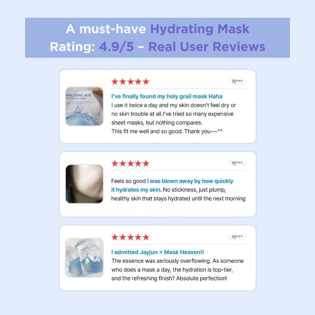 JAYJUN JJ pack of ten masks staged in a bathroom to suggest regular self-care use