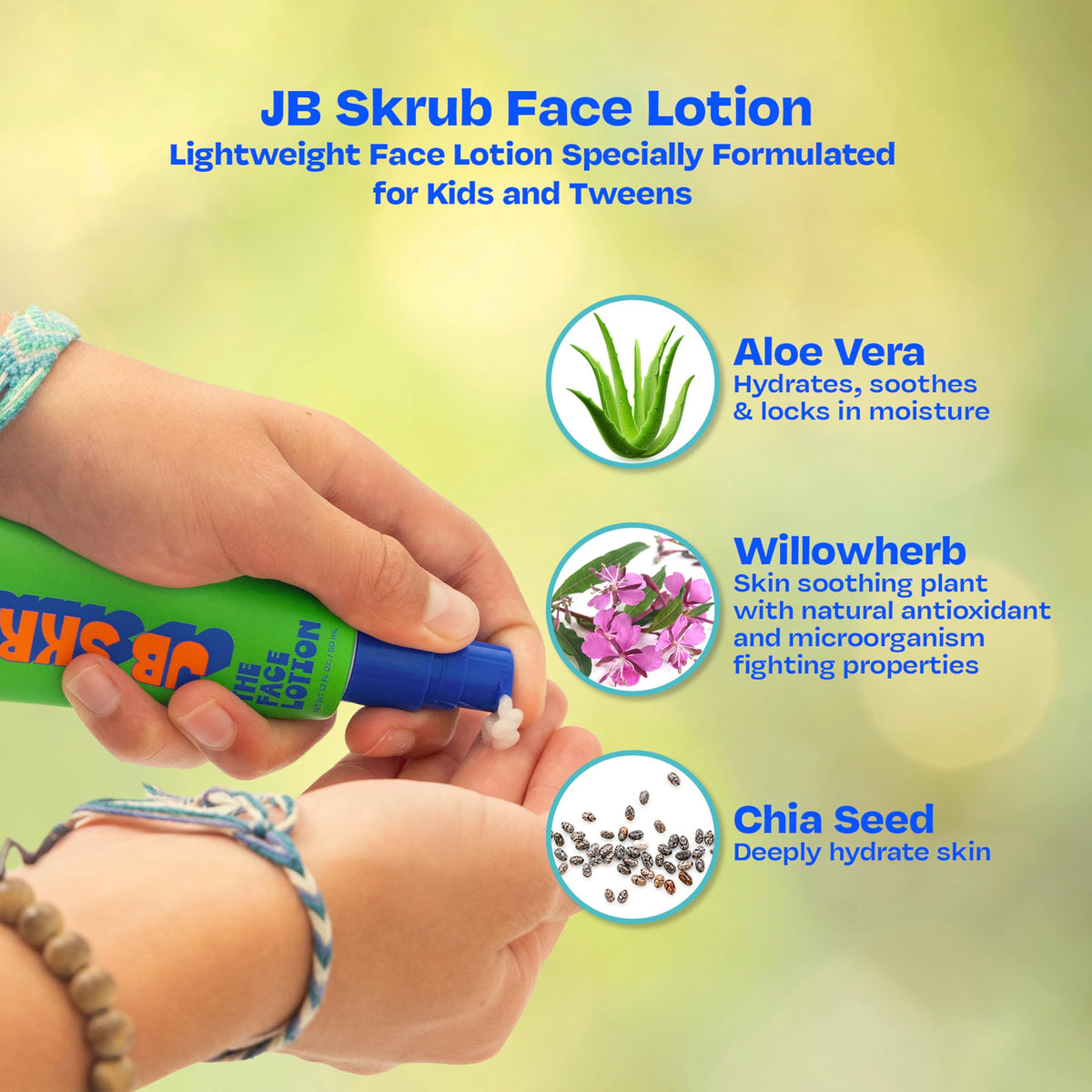 JB SKRUB being applied on hand showing quick absorption and matte finish