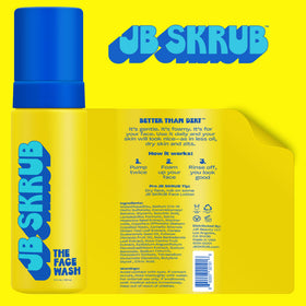JB SKRUB pump dispensing foam, demonstrates easy two-pump usage benefit
