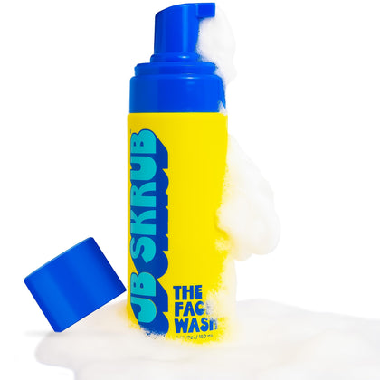 JB SKRUB front packaging showing bottle and label, promotes gentle cleansing