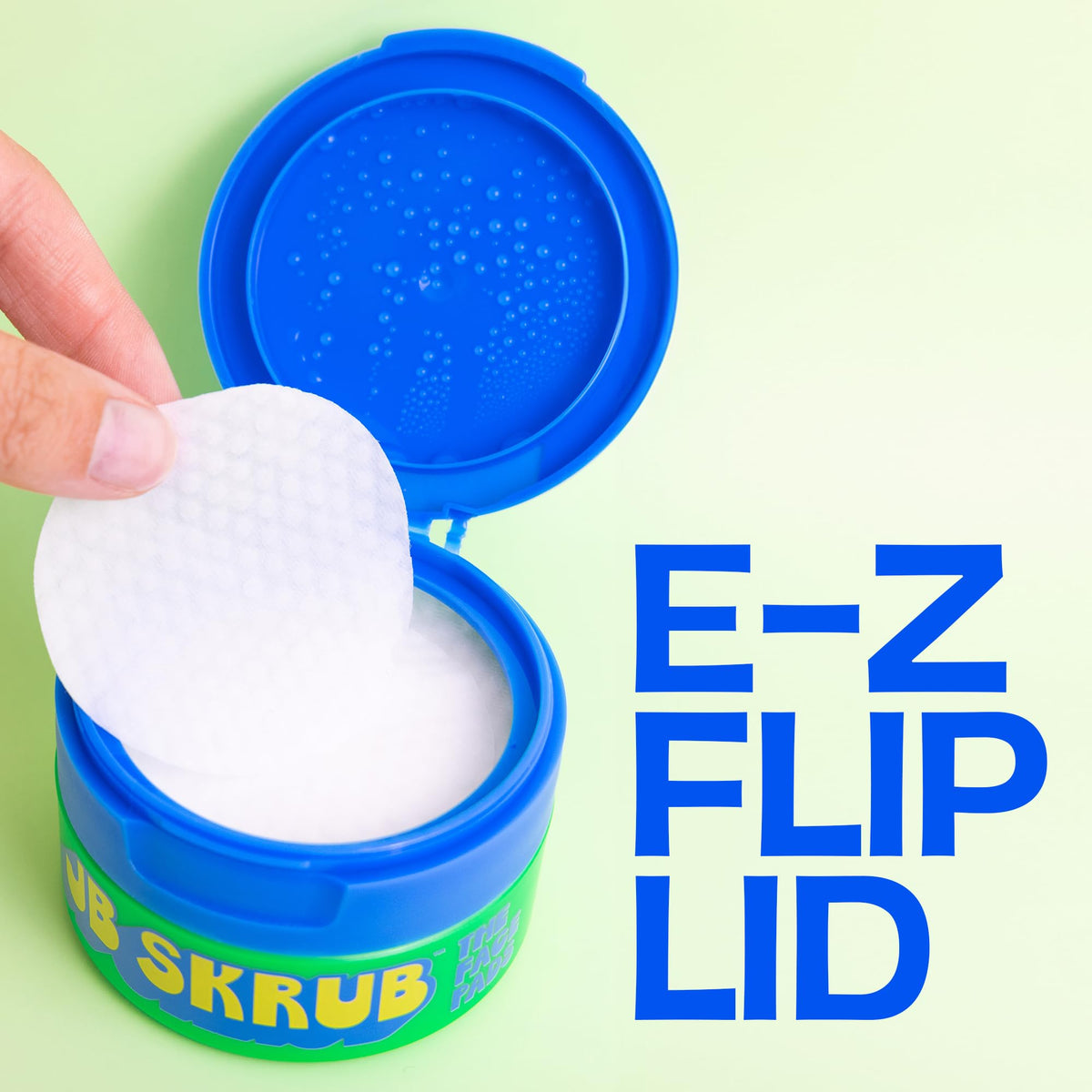 JB SKRUB label showing key ingredients and clean formulation benefits