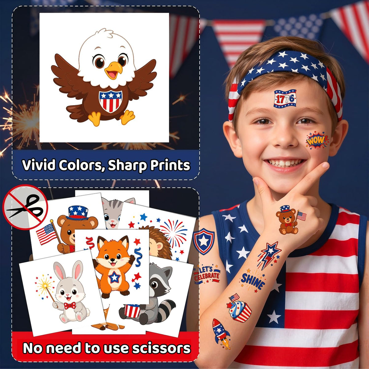 JCFIRE tattoo used on party cup adding instant red white and blue decor