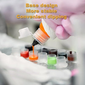 Jconly medium cup filled with pigment illustrating ready-to-use convenience