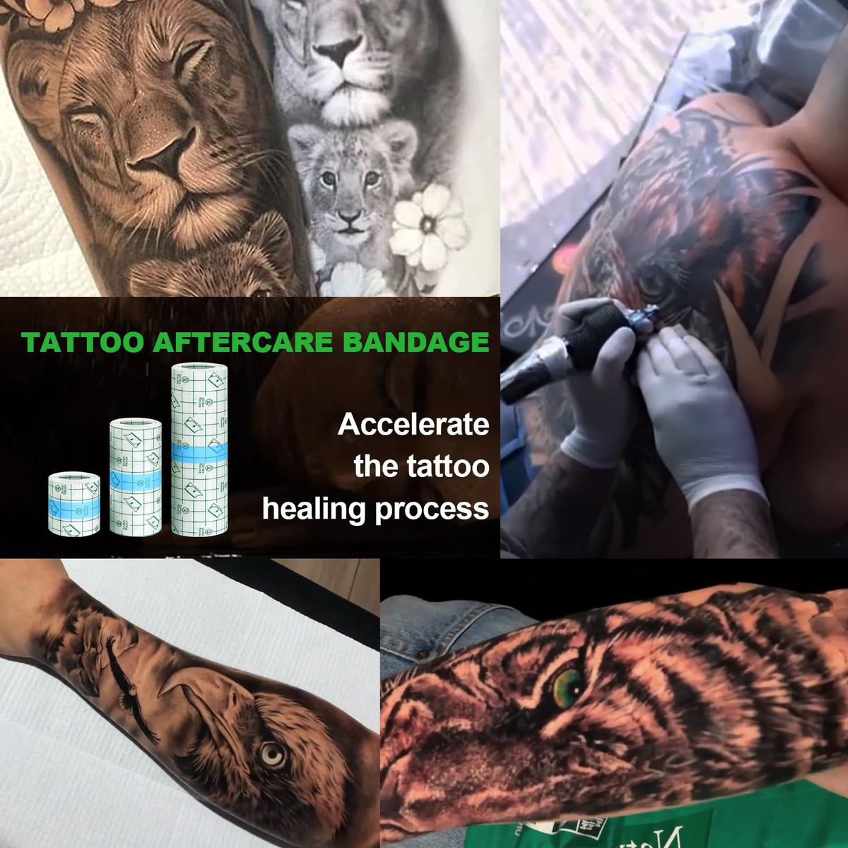 Jconly film on forearm tattoo providing waterproof protection