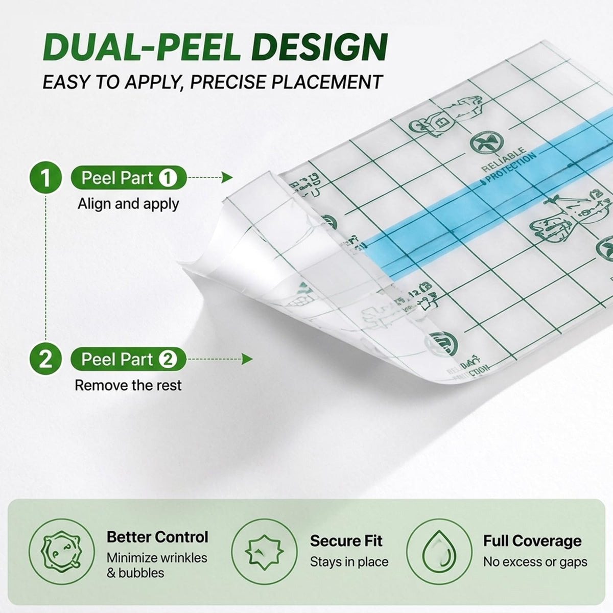Jconly pre-cut strip shaped for tattoo for customizable coverage