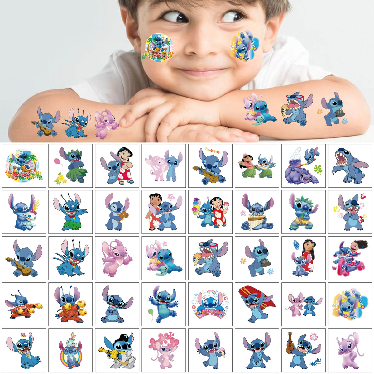JCQAYB child wearing a temporary tattoo smiling, boosting party fun and engagement