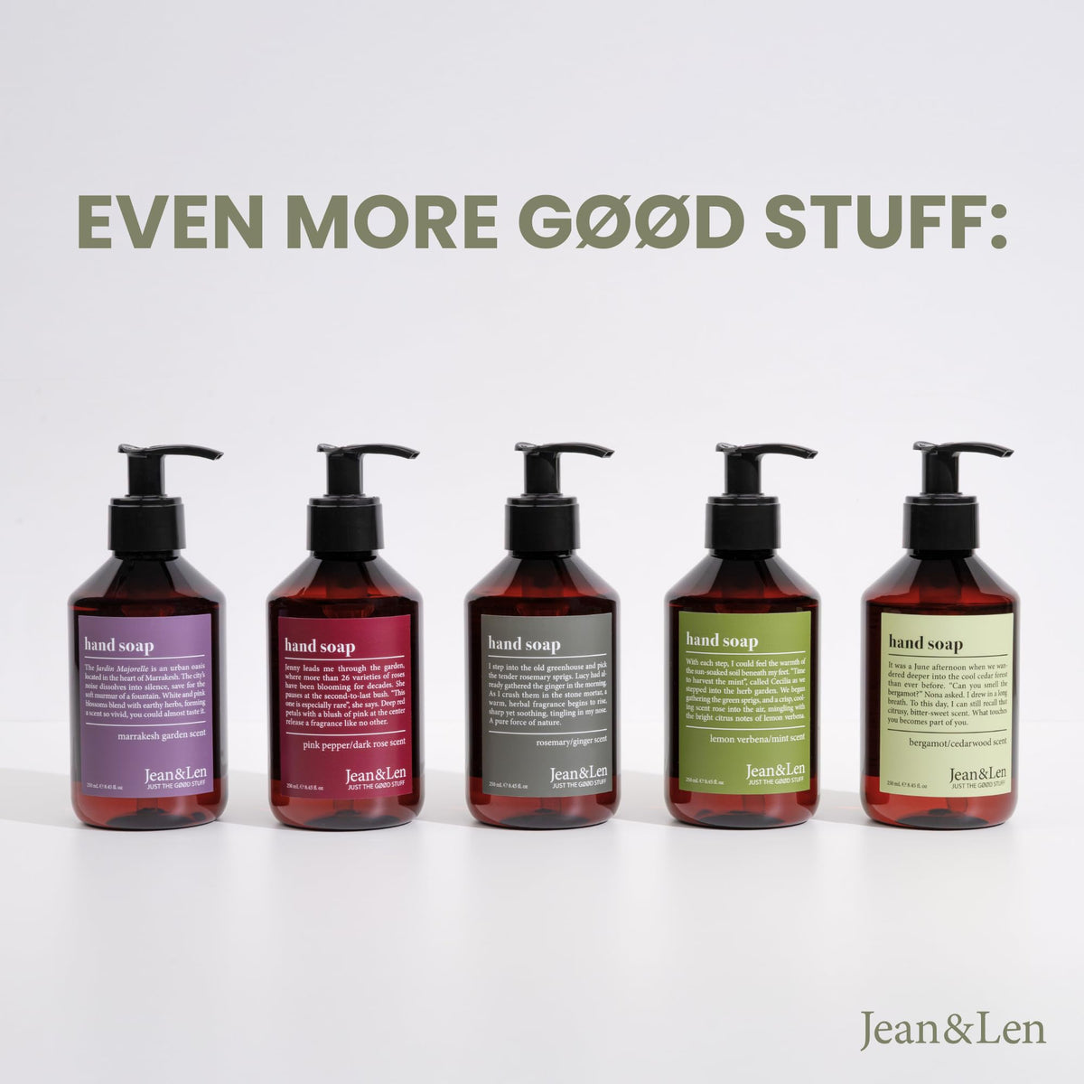Jean & Len on bathroom counter in lifestyle scene adding fresh scent ambiance