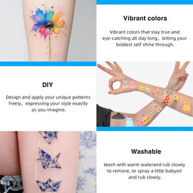 Jecqbor temporary tattoo on arm showcasing realistic look