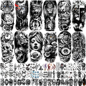JEEFONNA front packaging showing full 82-sheet tattoo kit and variety