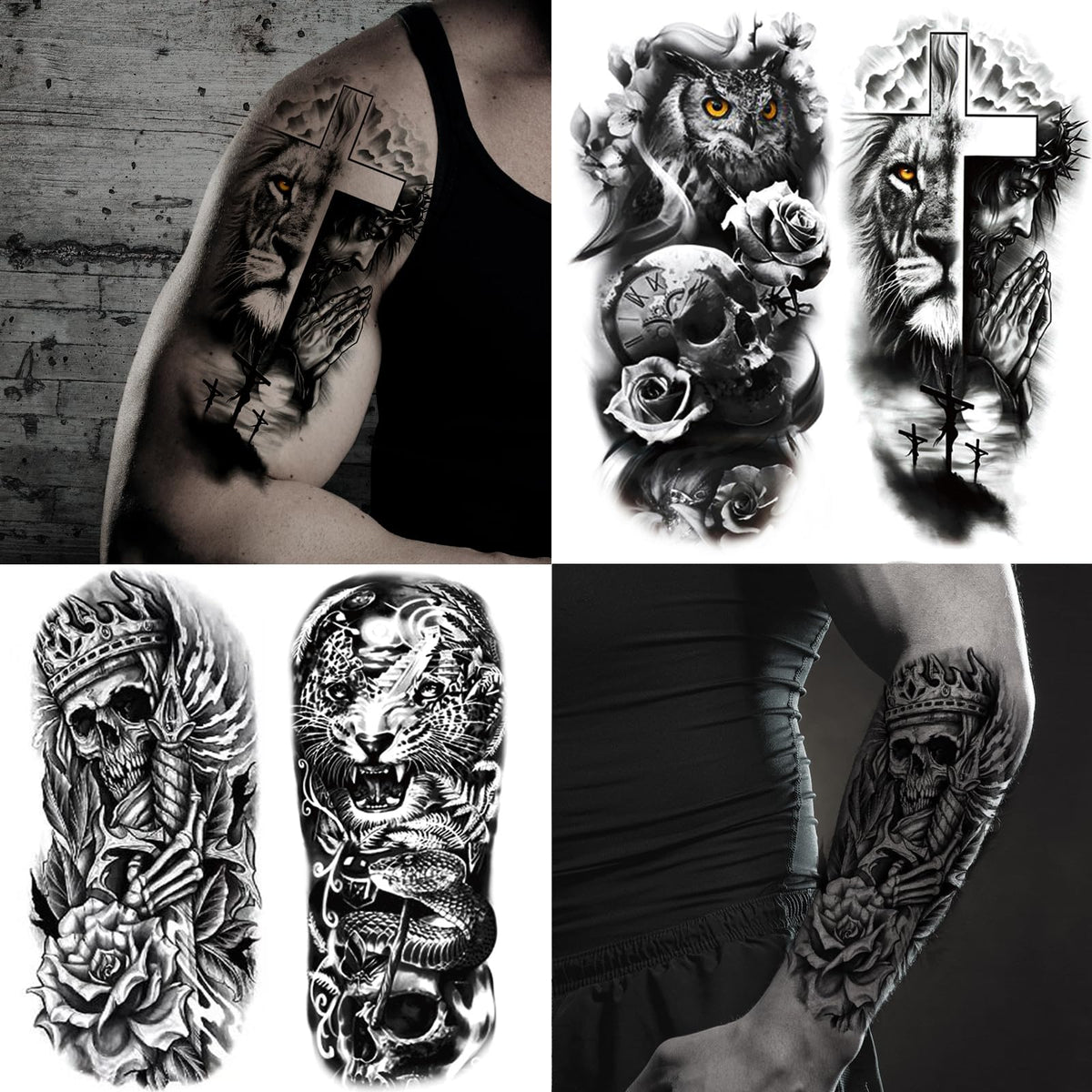 JEEFONNA close-up of large half-sleeve tattoo detail for bold arm art