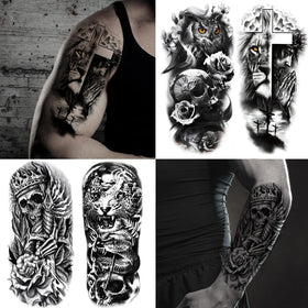 JEEFONNA close-up of large half-sleeve tattoo detail for bold arm art