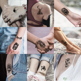 JEEFONNA wearer in costume using tattoos for dramatic festival look