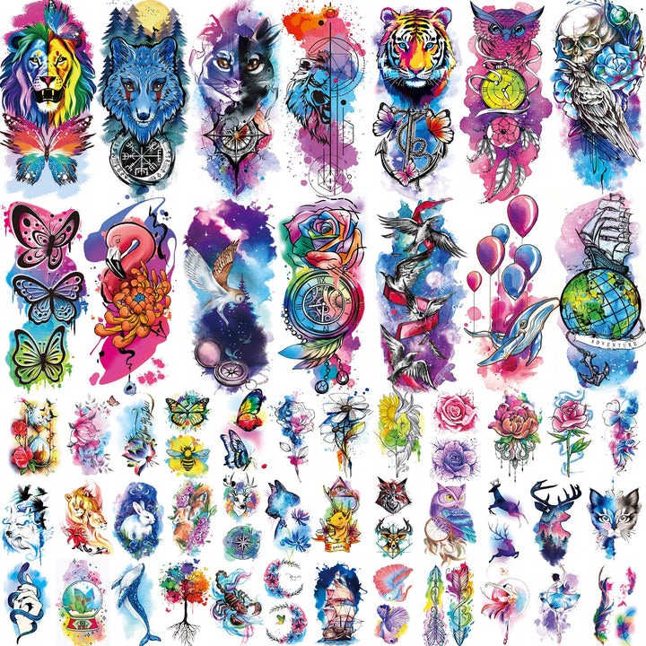 JEEFONNA front packaging showing full 86-sheet tattoo kit and variety